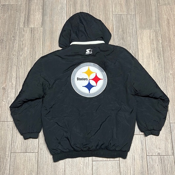 Starter Pittsburgh Steelers Jacket and Flip Flops Combo Size L - Picture 11 of 16